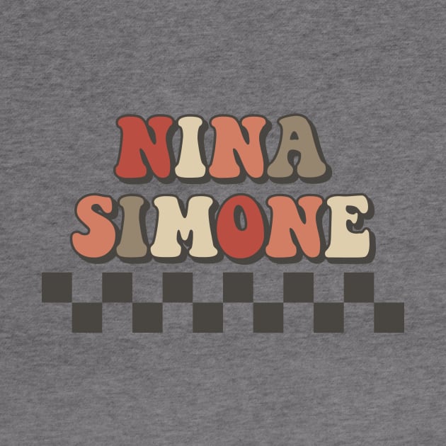 Nina Simone Checkered Retro Groovy Style by Lucas Bearmonster